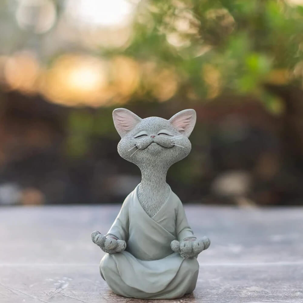 Whimsical Happy Buddha Cat. Shop Figurines on Mounteen. Worldwide shipping available.