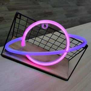 Whimsical Neon Planet Wall Light. Shop Wall Light Fixtures on Mounteen. Worldwide shipping available.