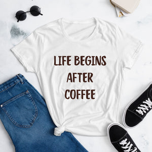 Das Leben beginnt nach dem Kaffee-T-Shirt