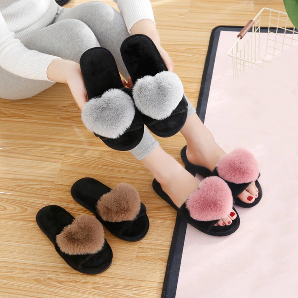Women's Indoor Outdoor Heart Slippers. Shop Shoes on Mounteen. Worldwide shipping available.