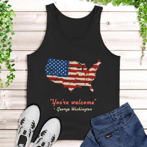 You're Welcome by George Washington Tank Top. Shop Shirts & Tops on Mounteen. Worldwide shipping available.