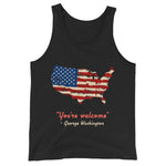You're Welcome by George Washington Tank Top. Shop Shirts & Tops on Mounteen. Worldwide shipping available.